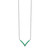 14k White Gold Emerald 18in. V-Necklace