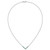 14k White Gold Emerald 18in. V-Necklace