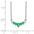 14k White Gold Emerald and Diamond 18 inch Necklace - PM-0340B872-7671