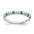 14k White Gold Emerald and Diamond Band - RM-54113460-8318