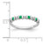 14k White Gold Emerald and Diamond Band - RM-54113460-8318