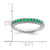 14k White Gold Emerald and Diamond Band - RM-B5D9FC27-3456