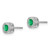 14k White Gold Emerald and Diamond Earrings - EM-3D138049-9661