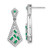 14k White Gold Emerald and Diamond Earrings - EM-A89E8348-9744