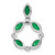 14k White Gold Emerald and Diamond Pendant - PM-41DC8709-2814