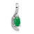 14k White Gold Emerald and Diamond Pendant - XB-DF560C89-6593