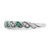 14k White Gold Emerald and Diamond Twist Band