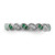 14k White Gold Emerald and Diamond Twist Band
