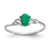 14k White Gold Emerald Birthstone Ring - XB-49F95AAA-9131