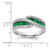 14k White Gold Emerald Diamond Ring