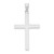 14k White Gold Engravable Cross Charm