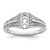 14K White Gold Family Jewelry Diamond Semi-Set Ring - XM-730E6E50-1958