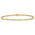 14K 10 inch 2.25mm Flat Figaro with Lobster Clasp Anklet