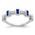 14k White Gold Fancy Diamond and Sapphire Ring