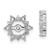 14k White Gold Fancy Diamond Earring Jacket Mountings - EJ-AB1E10AC-7227