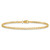 14K 10 inch 2.2mm Flat Beveled Curb with Lobster Clasp Anket