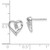 14k White Gold Fancy Diamond Heart Earring Mountings - EM-7707B1C2-9404