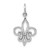 14k White Gold Fleur De Lis Charm