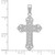 14K White Gold Fleur De Lis Cross Charm