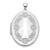 14k White Gold Floral Border 32mm Oval Locket