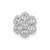 14k White Gold Floral Diamond Chain Slide