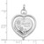 14K White Gold Floral SPECIAL MUM and Tree in Spinning Frame Reversible 15mm Heart Locket