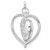 14K White Gold Floral SPECIAL MUM and Tree in Spinning Frame Reversible 15mm Heart Locket