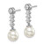 14k White Gold Freshwater Cultured Pearl & Diamond Post Earrings - EM-91592F79-2356