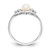 14k White Gold FW Cultured Pearl and Diamond Heart Ring