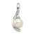 14k White Gold FW Cultured Pearl and Diamond Pendant - XB-90ADCA18-4868