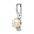 14k White Gold FW Cultured Pearl and Diamond Pendant - XB-90ADCA18-4868