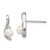 14k White Gold FW Cultured Pearl and Diamond Post Earrings - XB-4C87461E-6851