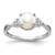 14K White Gold FWC Pearl and Diamond Ring