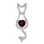 14k White Gold Garnet and Diamond Cat Pendant