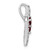 14k White Gold Garnet and Diamond Chain Slide