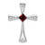 14k White Gold Garnet and Diamond Cross Chain Slide - PM-6AD2FADD-6677