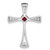 14k White Gold Garnet and Diamond Cross Chain Slide - PM-6AD2FADD-6677