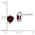 14k White Gold Garnet and Diamond Heart Earrings - EM-54990186-6817
