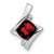 14k White Gold Garnet and Diamond Pendant - PM-9202FFE5-6239