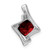 14k White Gold Garnet and Diamond Pendant - PM-9202FFE5-6239