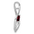 14k White Gold Garnet and Diamond Pendant - PM-E3F170C1-3250