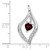 14k White Gold Garnet and Diamond Pendant - PM-E3F170C1-3250