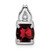 14k White Gold Garnet and Diamond Pendant - PM-F41C1D6A-9937