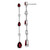 14k White Gold Garnet and White Topaz Dangle Earrings