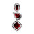 14k White Gold Garnet Chain Slide - PM-052601CE-7314