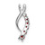 14k White Gold Garnet Journey Chain Slide