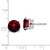 14k White Gold Garnet Round Stud Earrings
