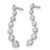 14k White Gold Graduating Diamond Post Earrings