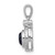 14k White Gold Halo Diamond and Cabochon Sapphire Pendant - PM-114E0262-4427