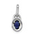 14k White Gold Halo Diamond and Cabochon Sapphire Pendant - PM-FFBB91C5-6606